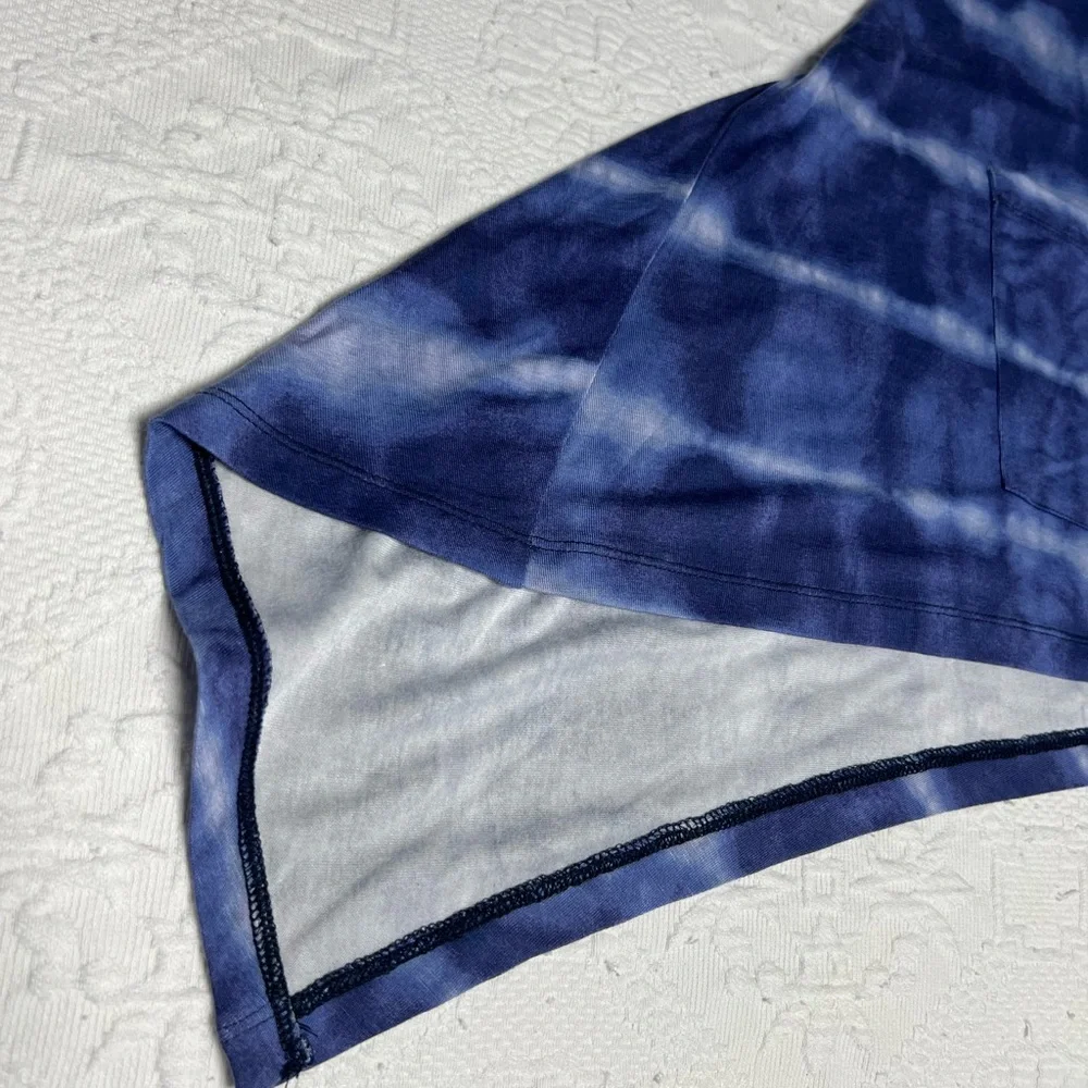 LOGO by Lori Goldstein SO SOFT Blue Tie-Dye Cardigan. - Picture 4 of 14
